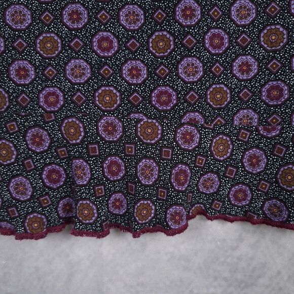 VntgY2K Slip Dress Womens Small Black Purple Rayon Ruffle Strappy Whimsy Goth - Picture 7 of 16